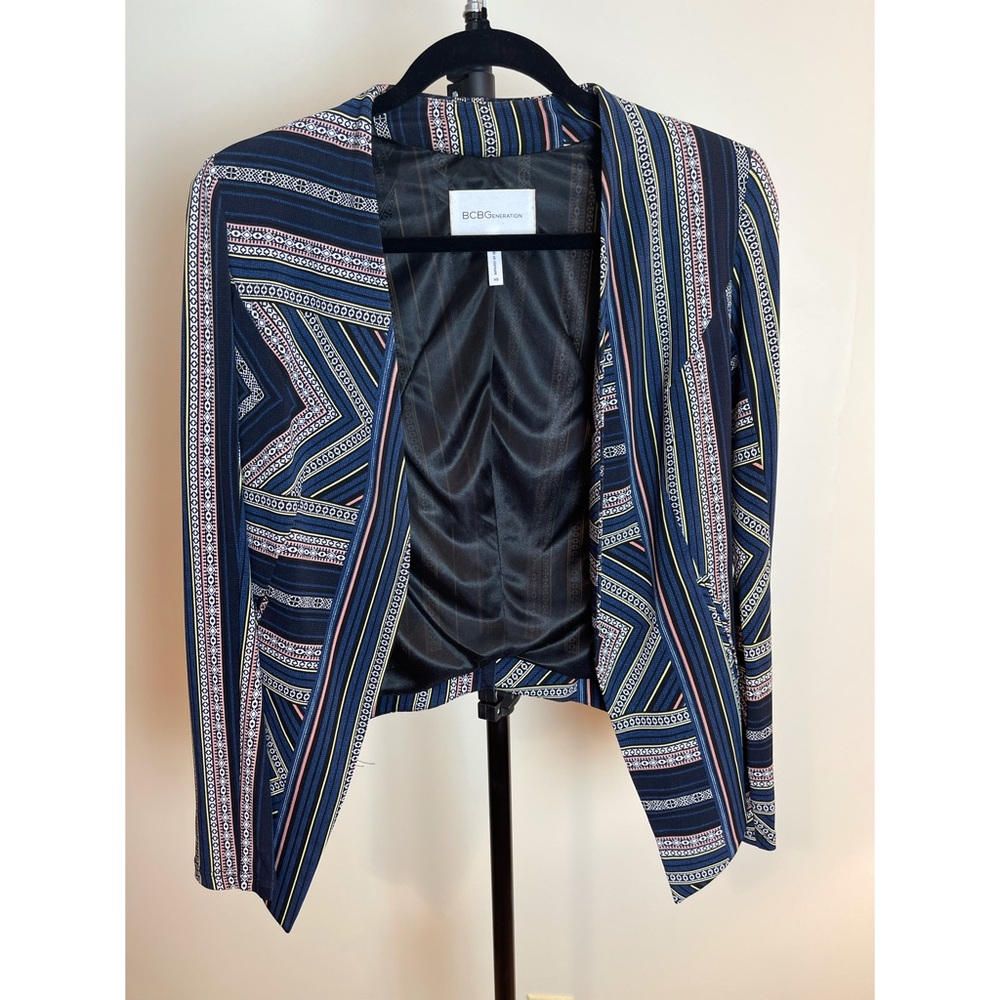 BCBGeneration Blazer Navy Blue Pink White Black XS